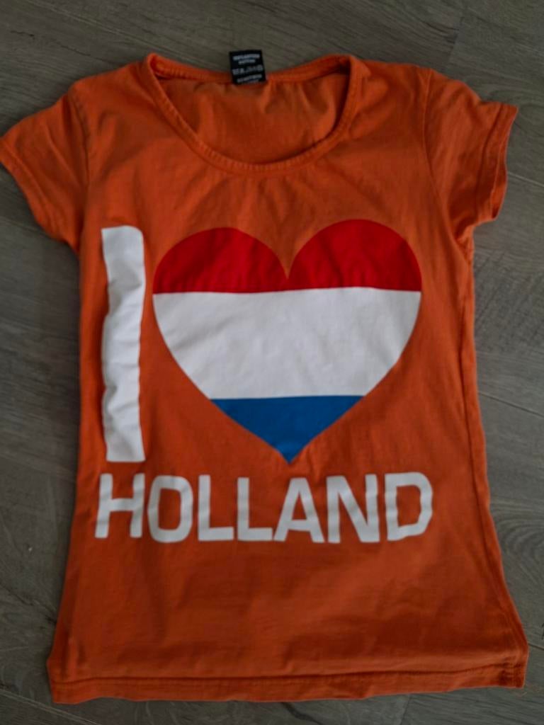 Oranje Koningsdag shirt maat 164, Meisje, Ophalen of Verzenden, Zo goed als nieuw, Shirt of Longsleeve