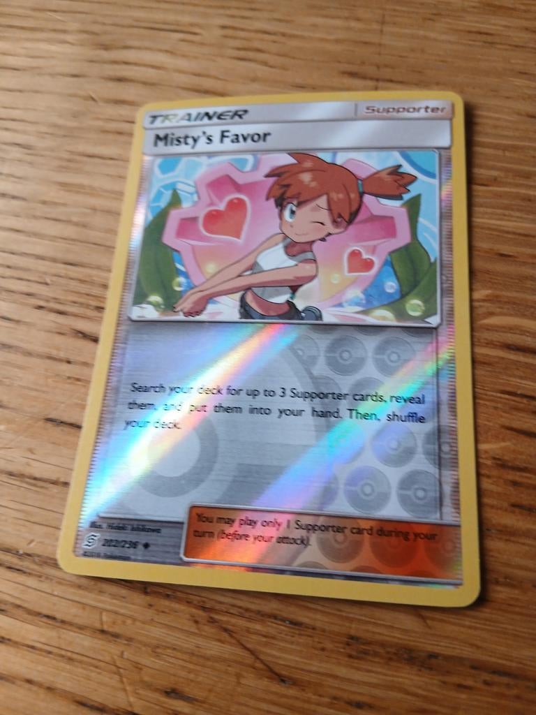 Pokémon TCG: Misty's Favor Supporter Kaart (Foil), Ophalen of Verzenden, Zo goed als nieuw, Losse kaart, Foil