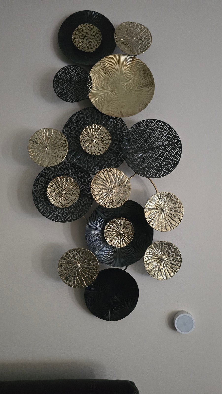 Moderne Wanddecoratie Zwart Goud - Metalen Kunst, Ophalen, Metaal, Zwart, Decoratieobject