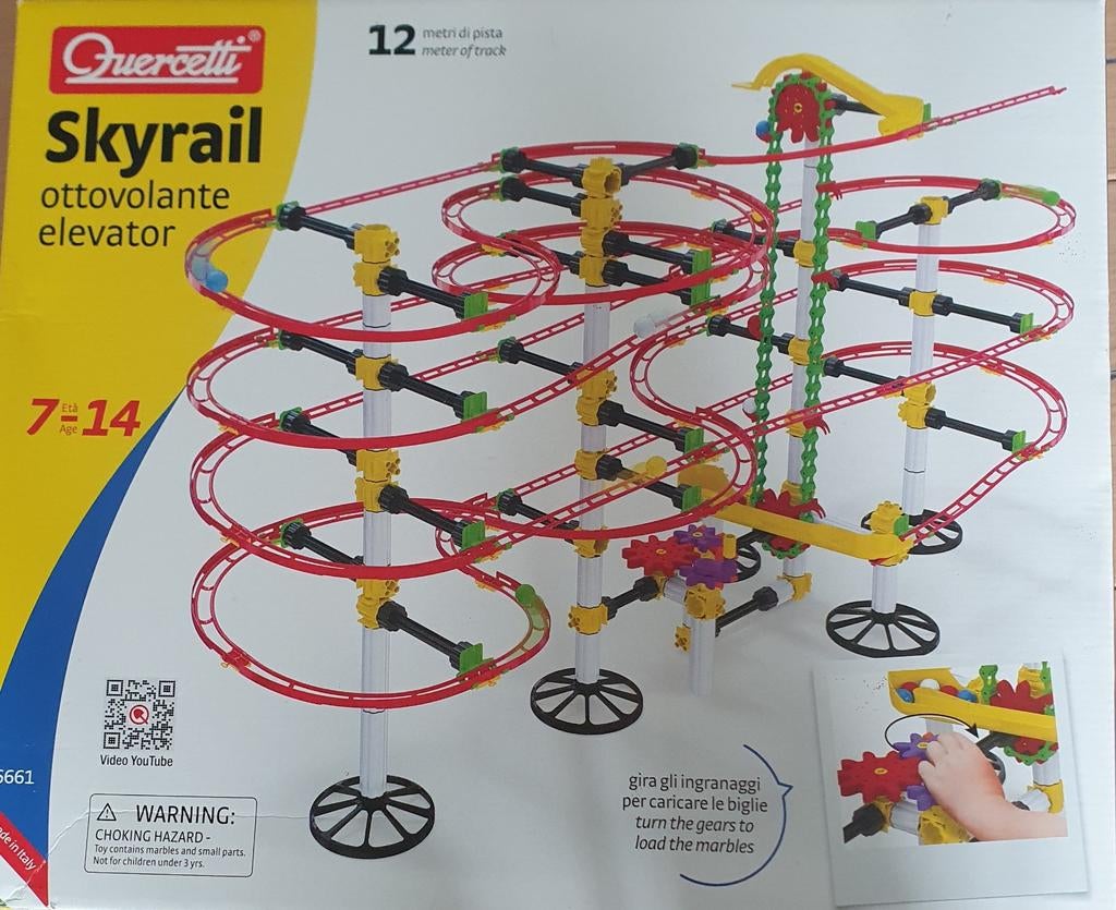 2 Quercetti Skyrail knikkerbaan met lift, Ophalen