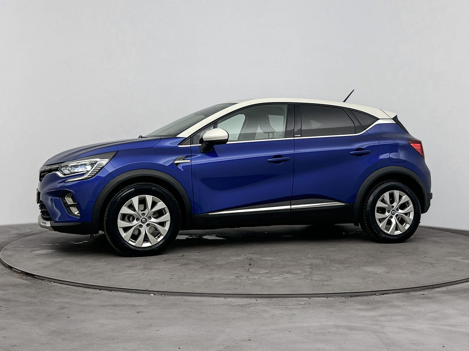 Renault Captur 1.6 E-Tech Plug-in Hybrid 160 Intens | Airco, Auto's, Stof, Gebruikt, 4 cilinders, Blauw