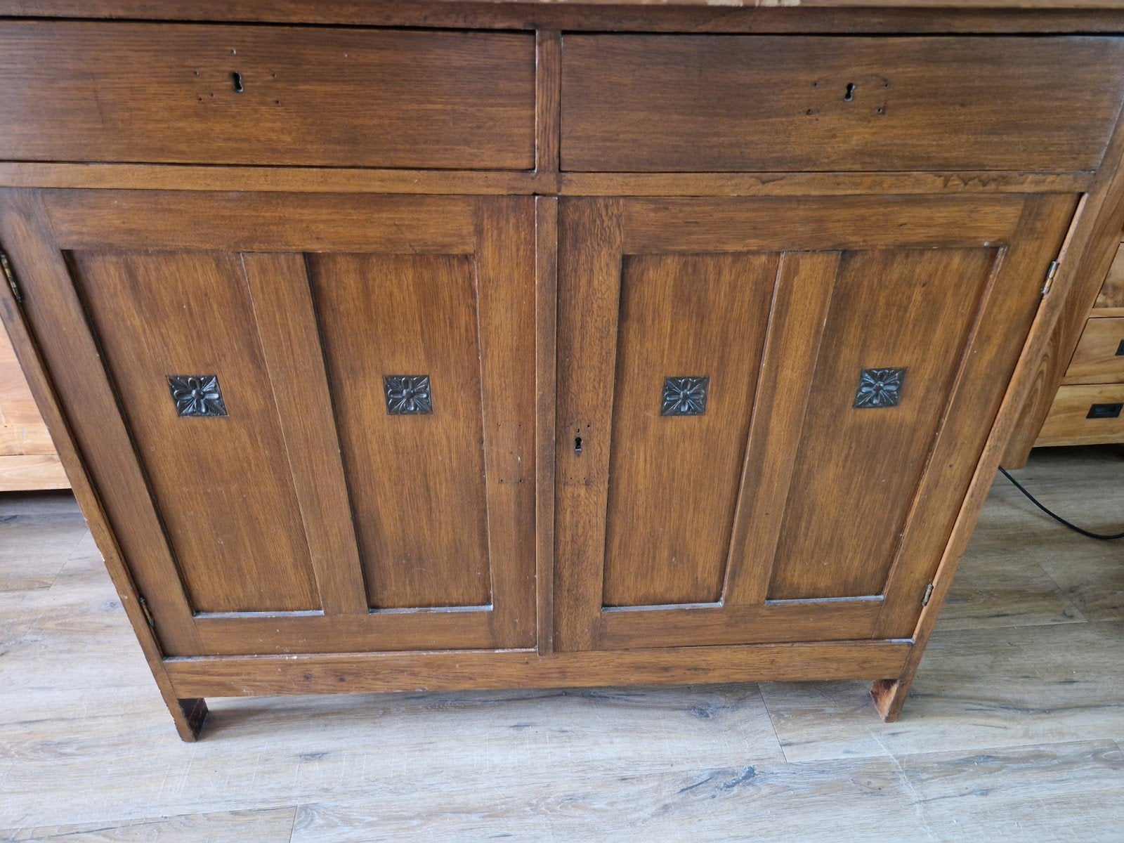 Antiek eiken dressoir met lades en deuren, Ophalen