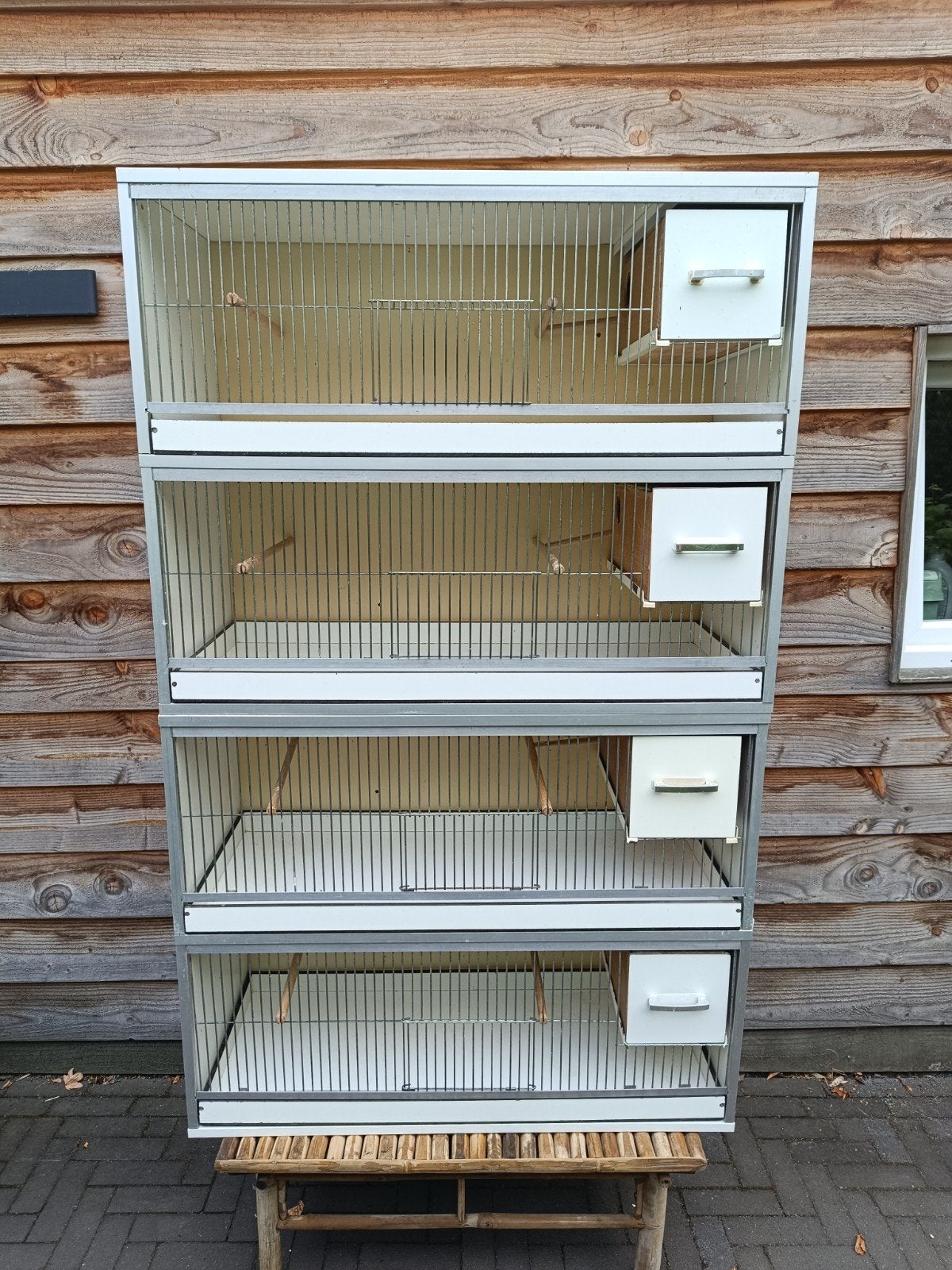 4 van Keulen broedkooien 100x40cm met broedblok, assesoires, Ophalen, Gebruikt, Hout, Broedkooi of Kweekkooi