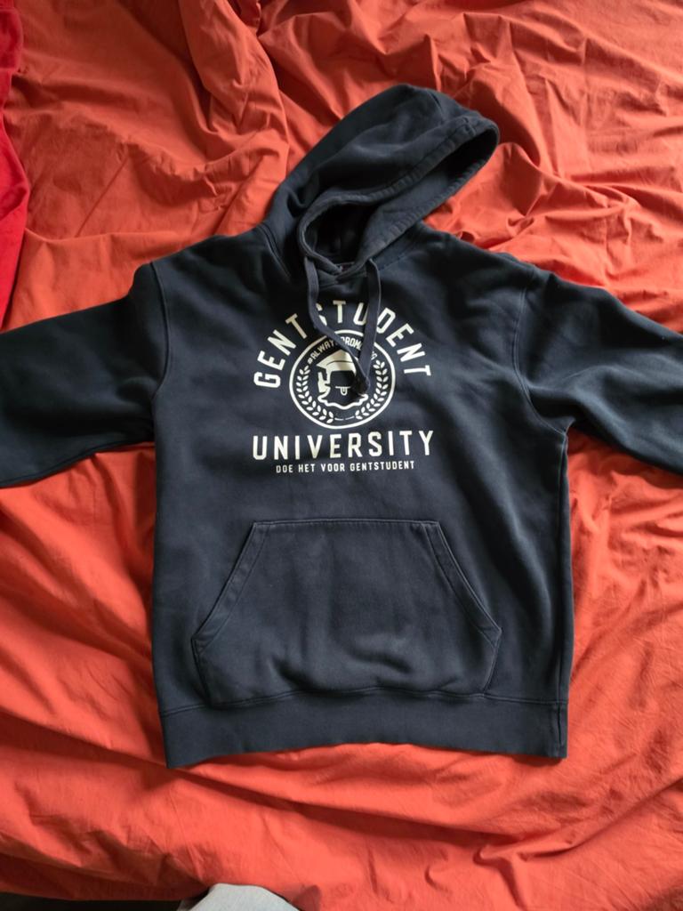 Gentstudent University Hoody Maat L - Donkerblauw, Kleding | Heren, Truien en Vesten, Maat 52/54 (L), Blauw, Ophalen of Verzenden