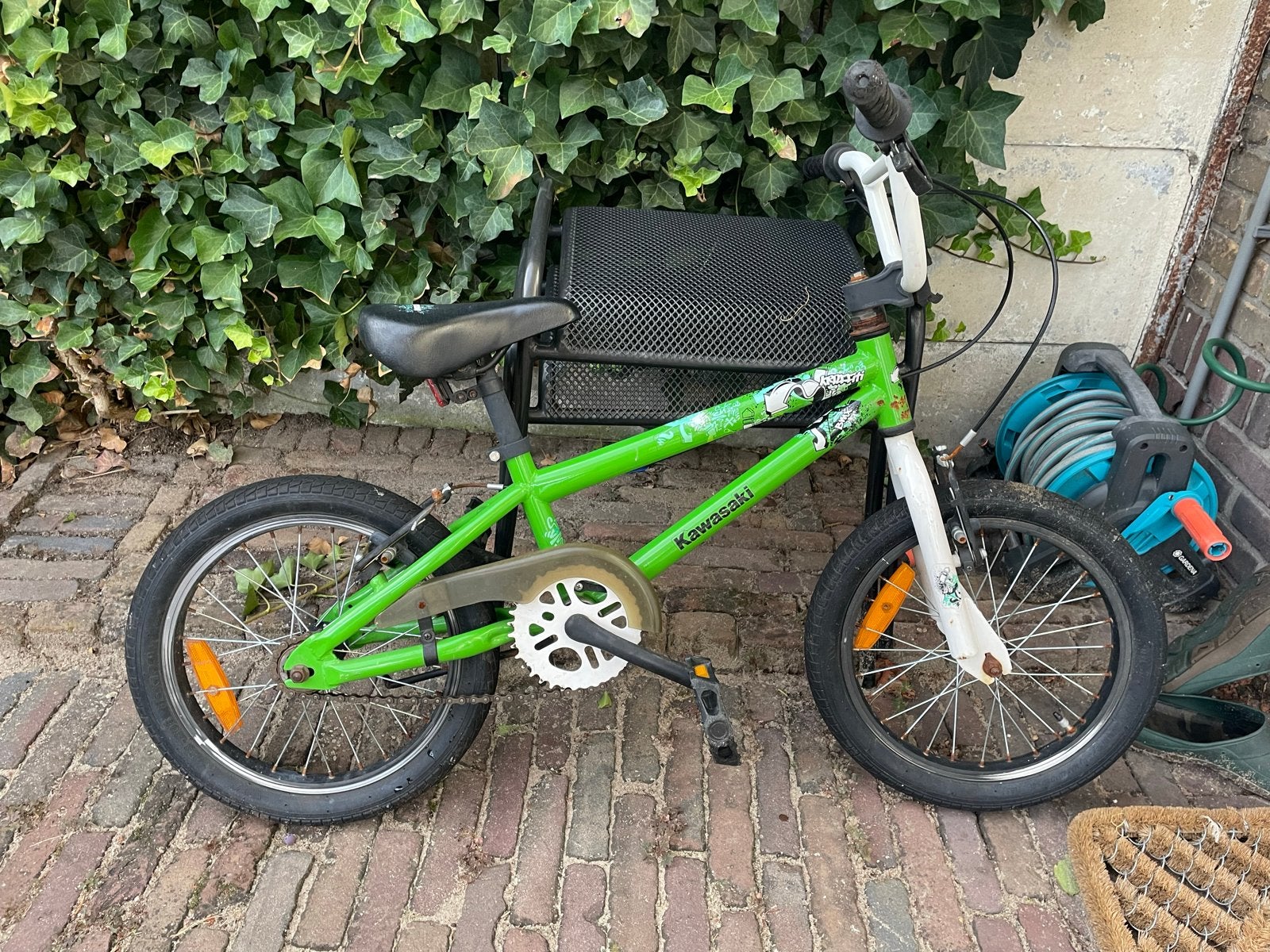Kawasaki BMX 16 inch stuntfiets kinderfiets, Fietsen en Brommers, Fietsen | Crossfietsen en BMX, Ophalen, Gebruikt, Staal, 16 tot 20 inch