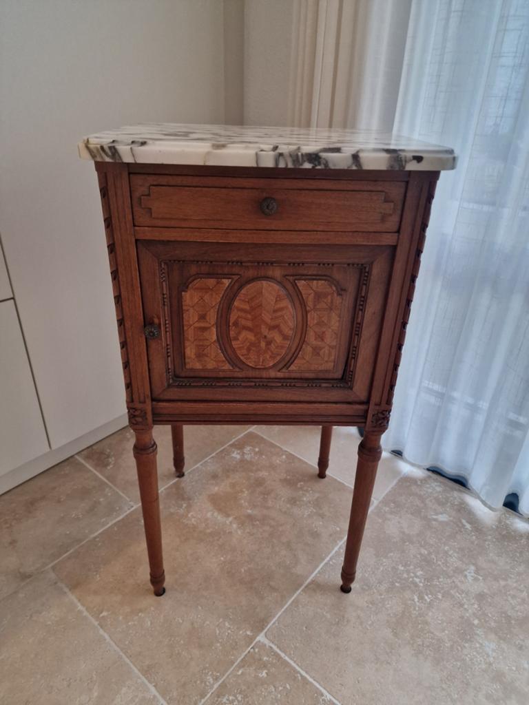 Antiek Frans Louis XVI bijzettafel / nachtkastje Vintage, Antiek en Kunst, Antiek | Meubels | Kasten, Ophalen