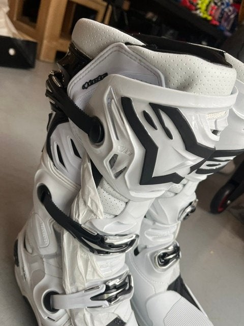 Alpinestars Crosslaarzen Tech 10 super vented white 45,5, Motoren, Nieuw met kaartje, Dames, Ophalen of Verzenden, Alpinestars