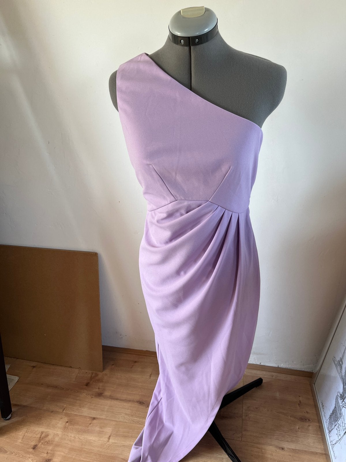 Asymmetrische pastel jurk JJshouse maat M, Ophalen, Zo goed als nieuw, Maat 38/40 (M), Galajurk