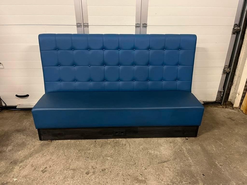 4 stuks Horeca restaurant / kantine Trein Banken 200 cm, Ophalen, Gebruikt, Bruin, Vijf, Zes of meer stoelen
