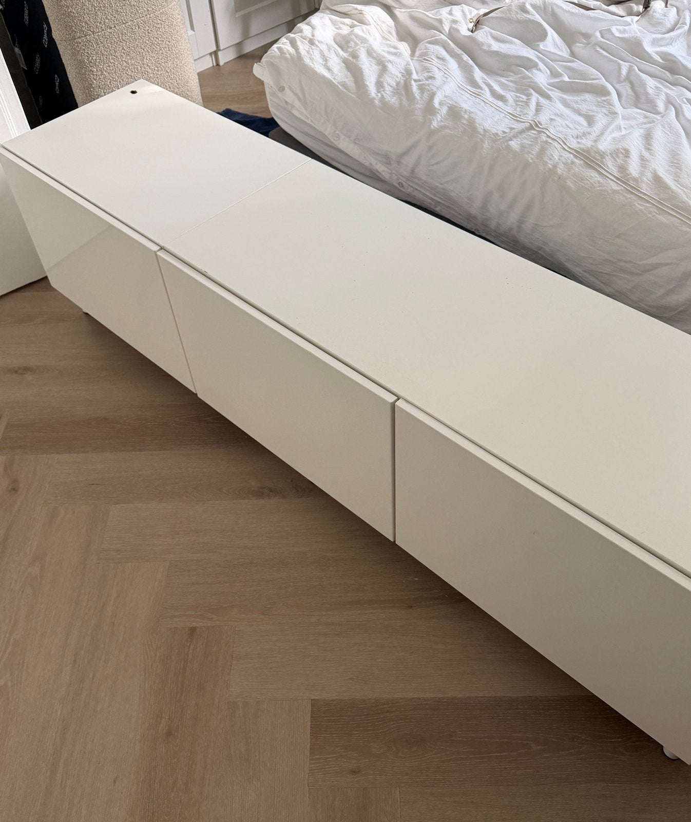 Bestå ikea tv meubel wit (GRATIS), Huis en Inrichting, Ophalen, Gebruikt, Wit, Tweepersoons
