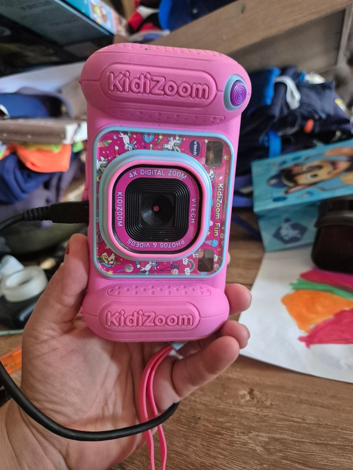 VTech KidiZoom Fun Kindercamera - Roze met gebruikssporen, Ingebouwde flitser, Ophalen of Verzenden, Kindercamera, Overige Merken