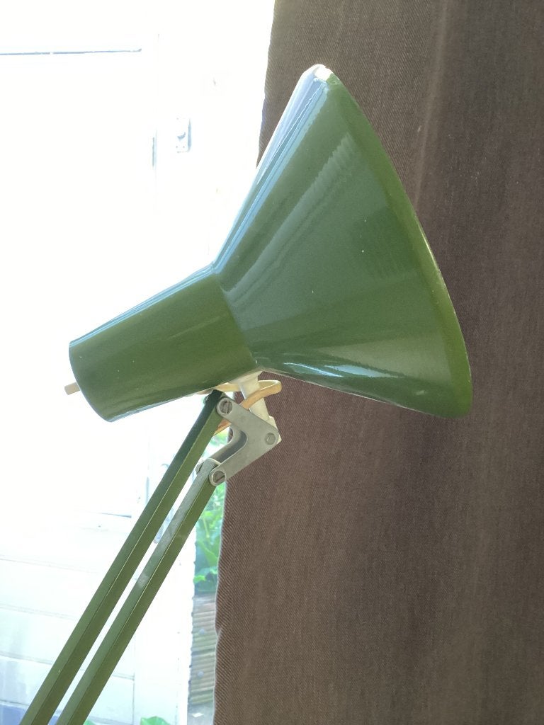 Vintage groene architectenlamp lamp anglepoise bureaulamp, Huis en Inrichting, Lampen | Tafellampen, Ophalen of Verzenden, Gebruikt