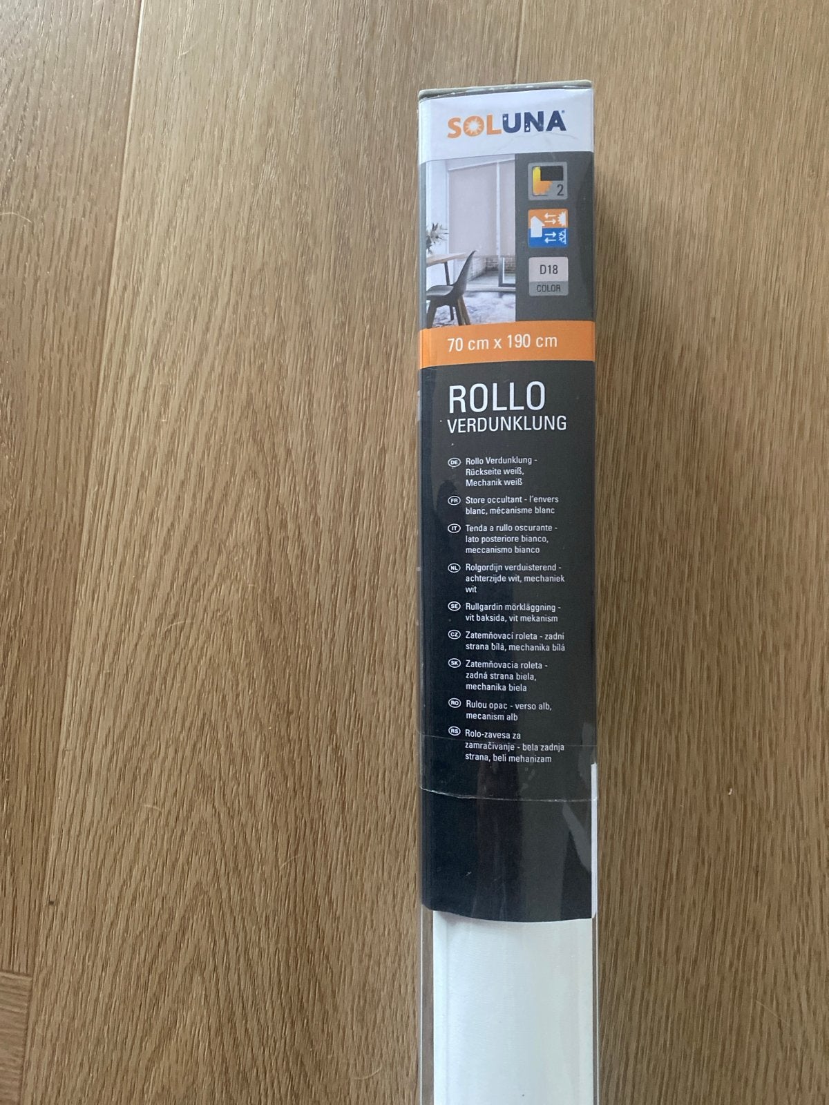 Soluna Rolgordijn Verduisterend beige 70x190 cm, Overige merken, Verduisterend, Wit, Nieuw