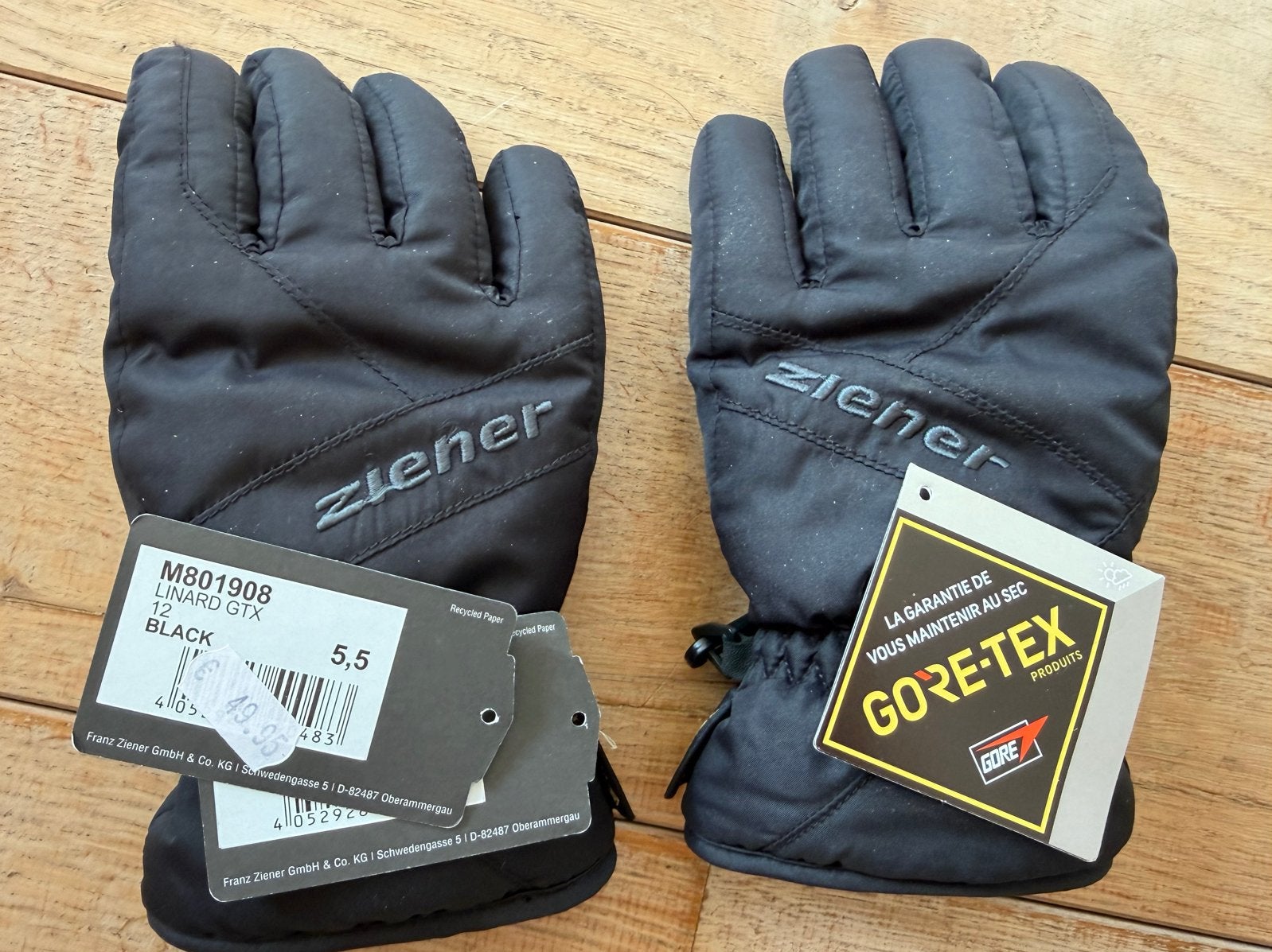 Ziener Linard GTX Gore-Tex Skihandschoenen - Maat 5.5, Kinderen en Baby's, Ophalen of Verzenden, Nieuw, Meisje, Handschoenen