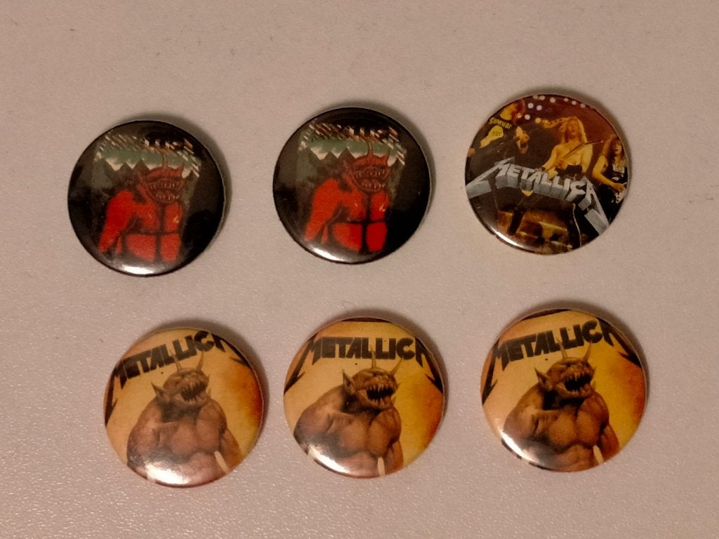 Metallica Jump in the Fire vintage muziek hardrock button, Ophalen of Verzenden, Zo goed als nieuw