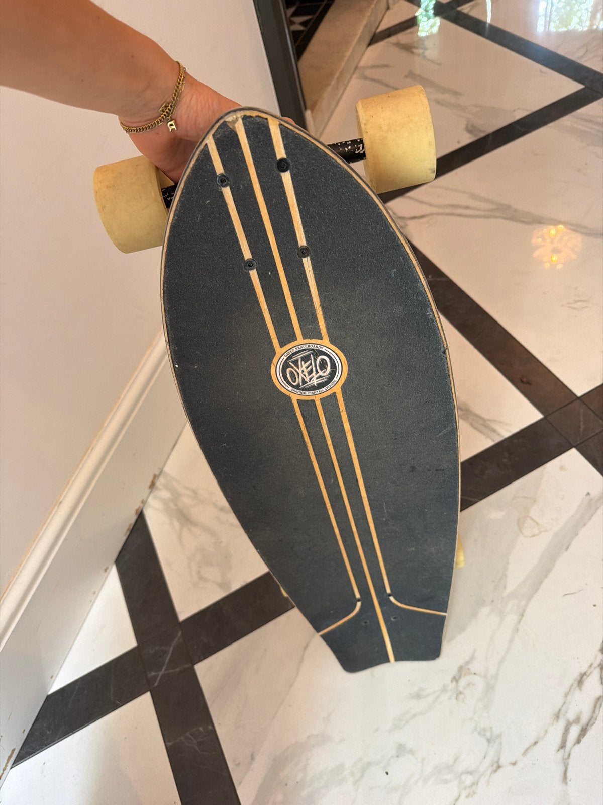 Oxelo Original Fishtail Cruiser Skateboard, Ophalen of Verzenden, Gebruikt, Skateboard, Longboard