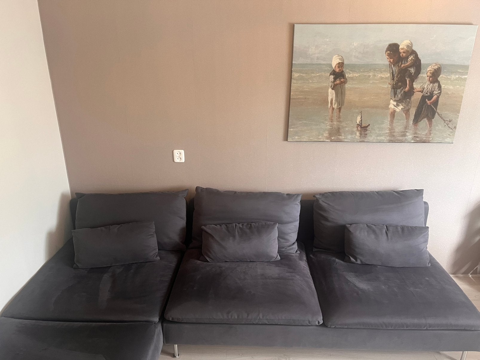 IKEA SÖDERHAMN 4-zitsbank met chaise longue, Ophalen, 250 tot 300 cm, Hoekbank, Zo goed als nieuw
