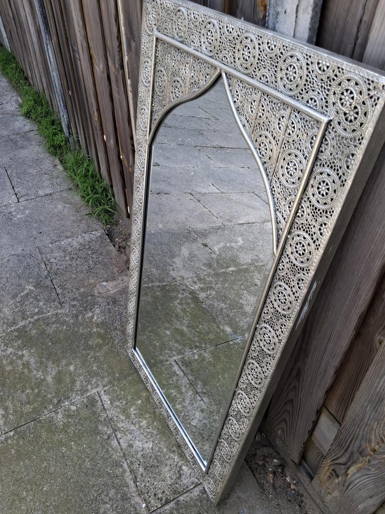 Spiegel 2x, Ophalen, 100 tot 150 cm, Zo goed als nieuw, Rechthoekig