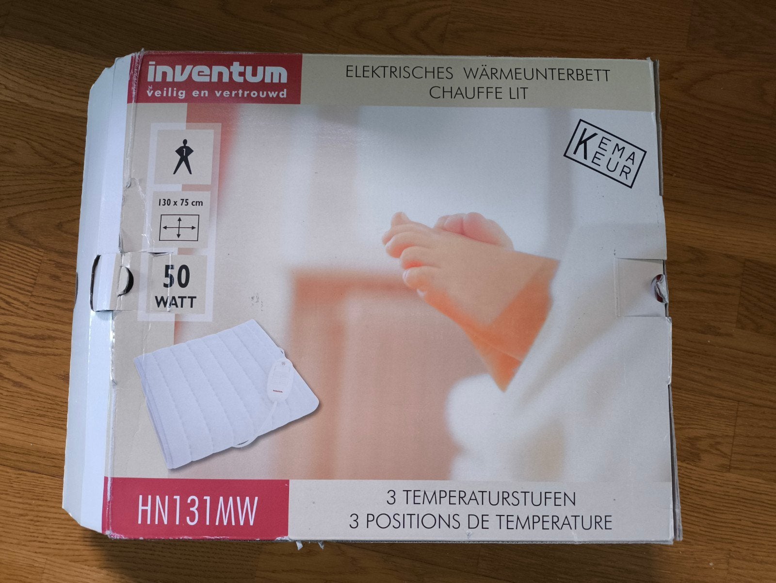 Inventum Elektrisch Warmte onderdeken met 3 standen, Ophalen, Nieuw