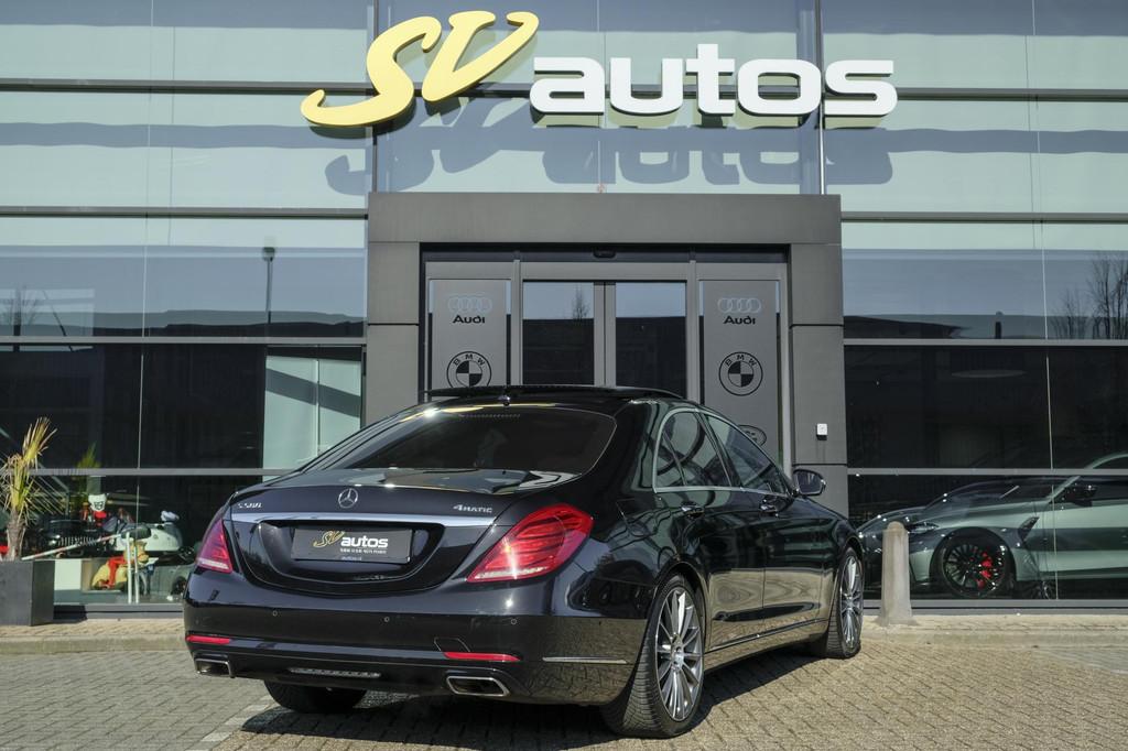 Mercedes-Benz S-klasse S500 V8 455pk 4Matic Panoramadak Trek, Auto's, Mercedes-Benz, Gebruikt, Zwart, Vierwielaandrijving, Sedan