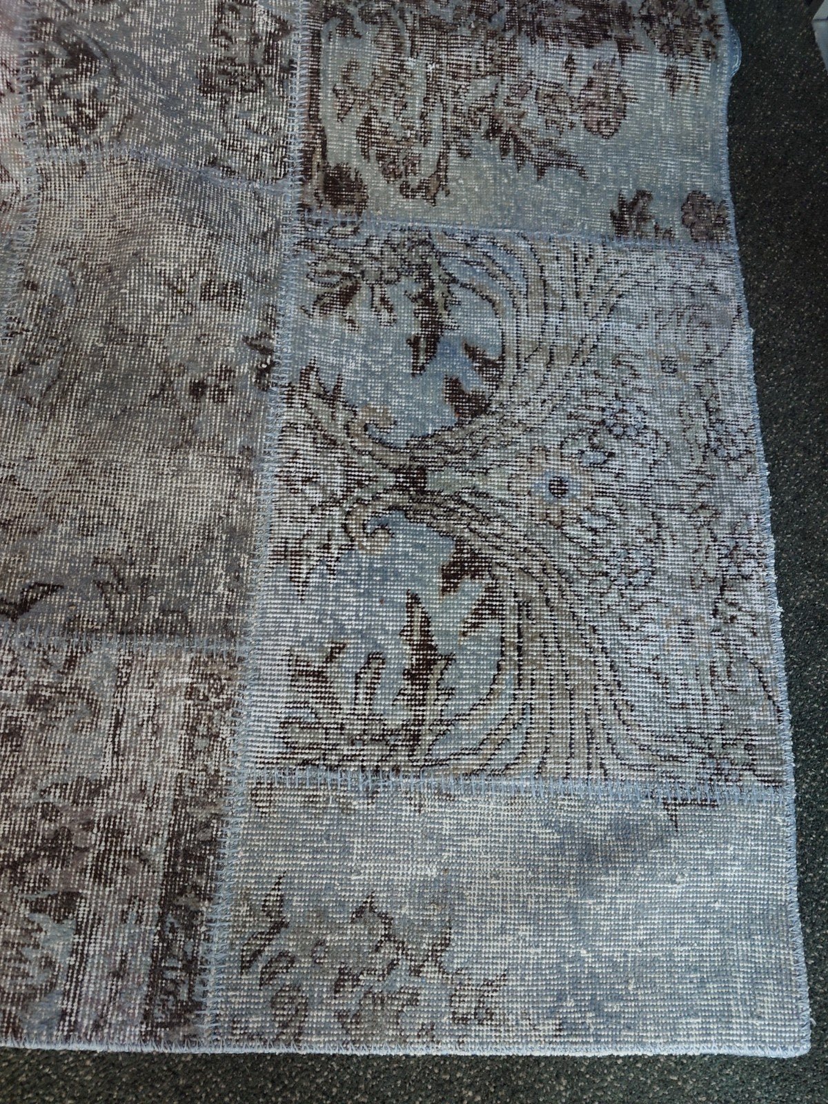 Vintage patchwork wollen tapijt 200x300cm - Made in Turkey, Ophalen, Gebruikt, Vintage, Patchwork, Oosters, 200 cm of meer