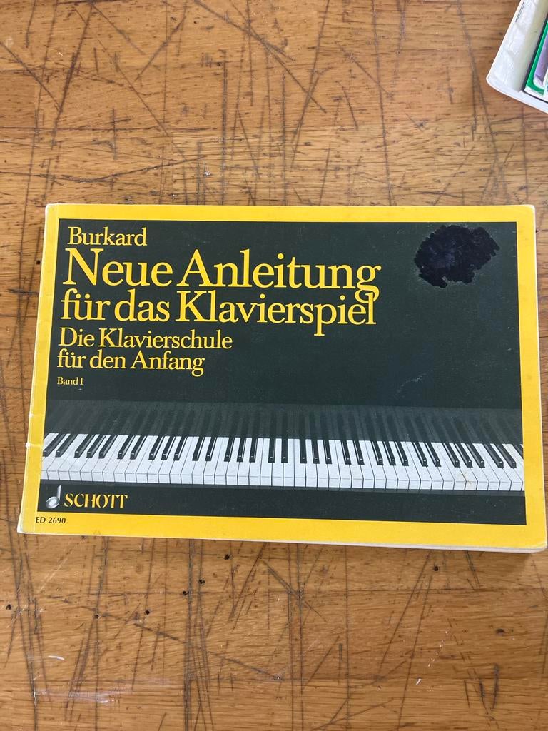 Burkard Neue Anleitung für das Klavierspiel Band I, Gebruikt, Klassiek, Les of Cursus, Ophalen of Verzenden