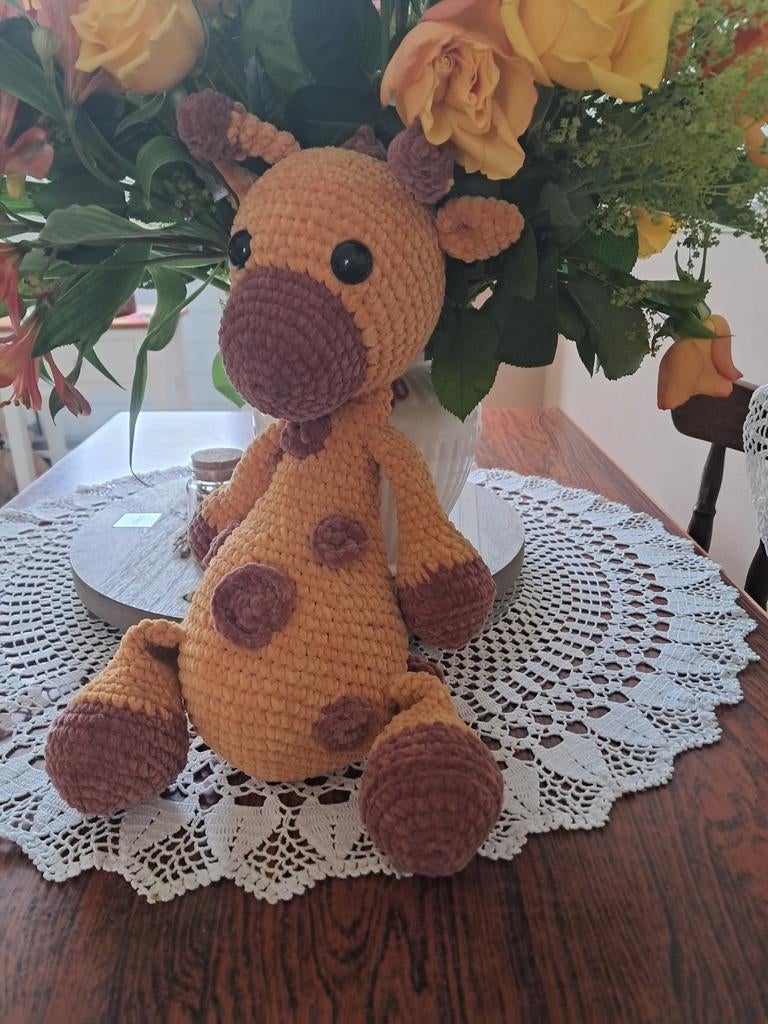 Gehaakte Giraffe Knuffel - Handgemaakt en Uniek, Overige merken, Giraf, Nieuw, Ophalen of Verzenden