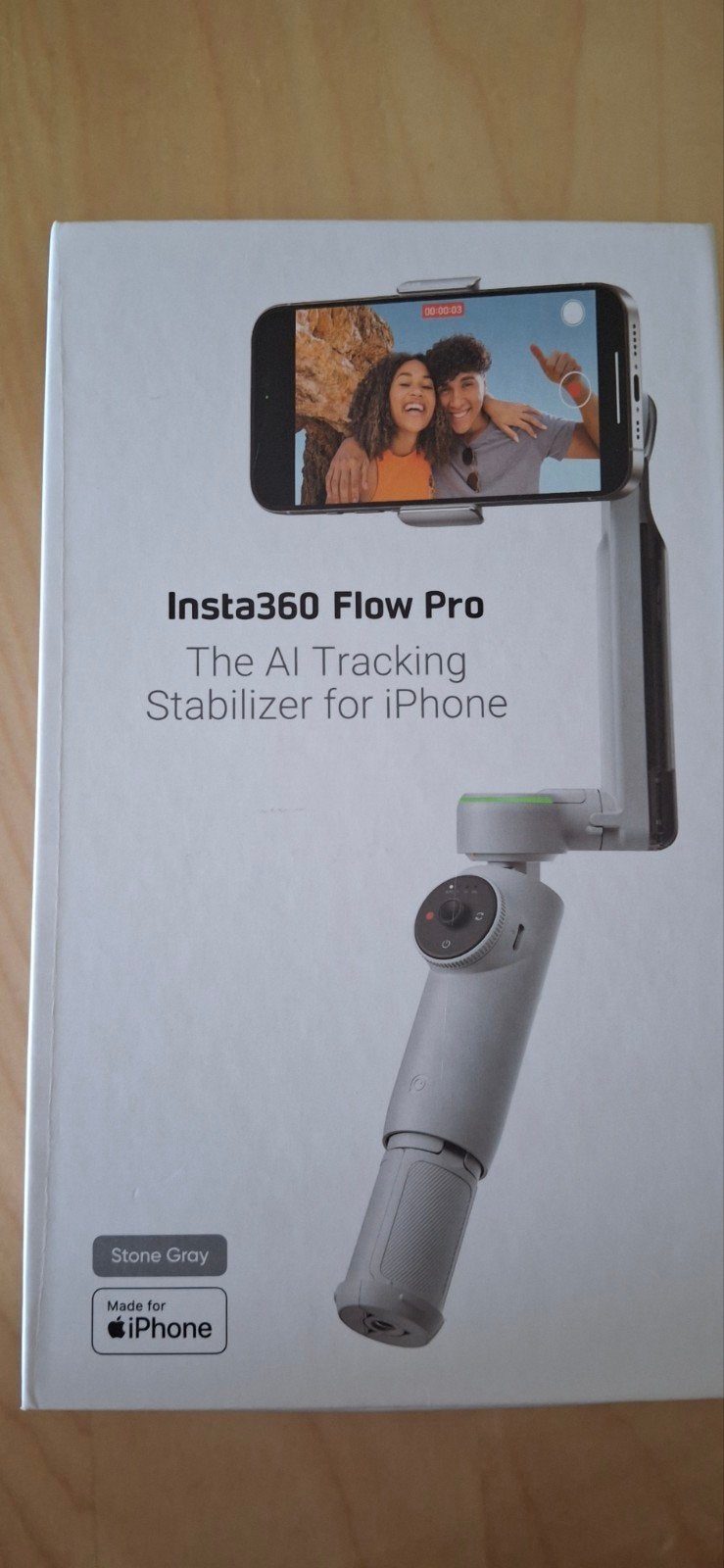 Insta360 Flow Pro AI Stabilizer met lampje, Ophalen of Verzenden, Zo goed als nieuw