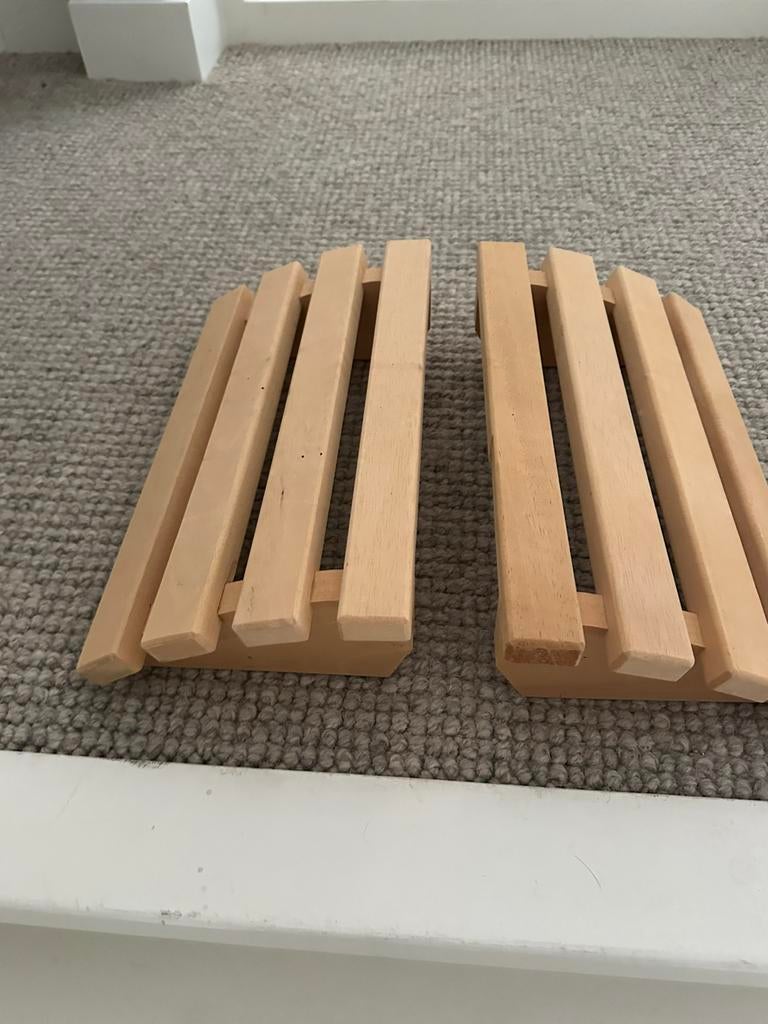 2 x hoofdsteun 2x voet steun sauna, Doe-het-zelf en Verbouw, Hout en Planken, Ophalen, Minder dan 25 mm, Zo goed als nieuw, Plank