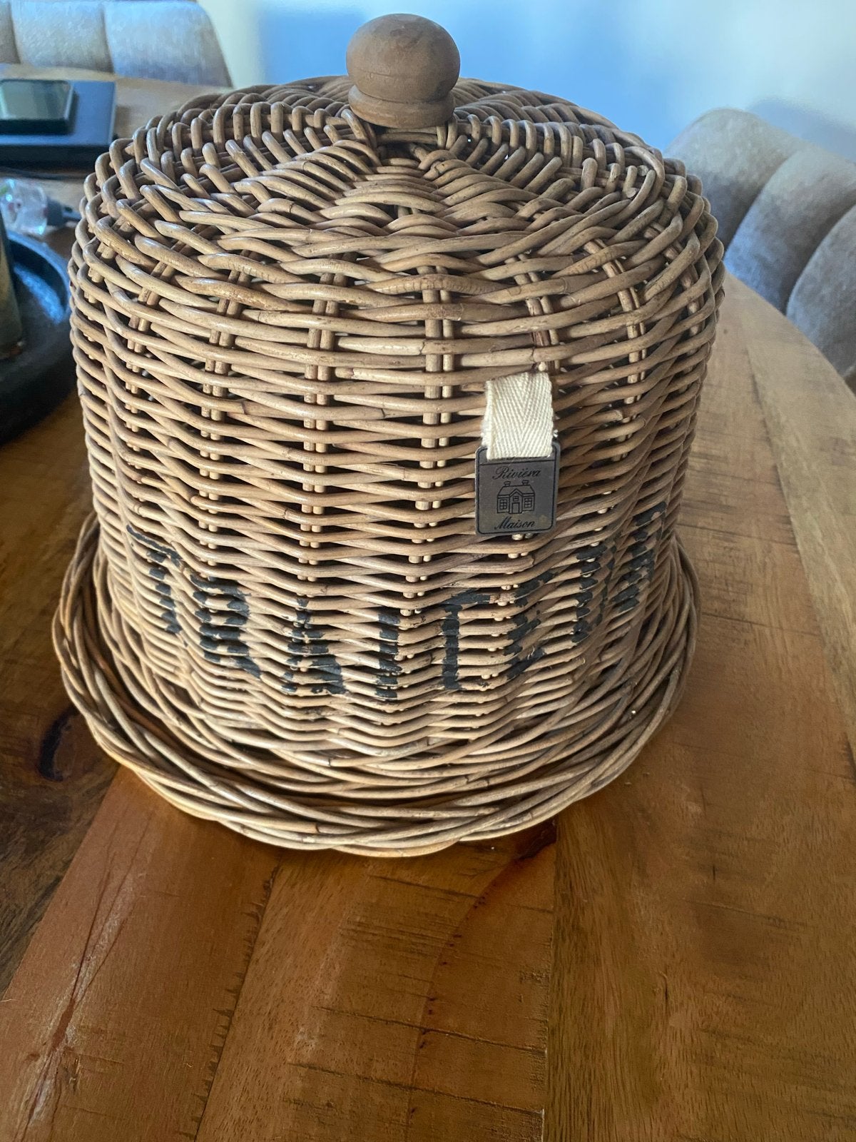Rivièra Maison broodtrommel rotan, Gebruikt, Ophalen of Verzenden, Landelijk, Natuurlijk materiaal