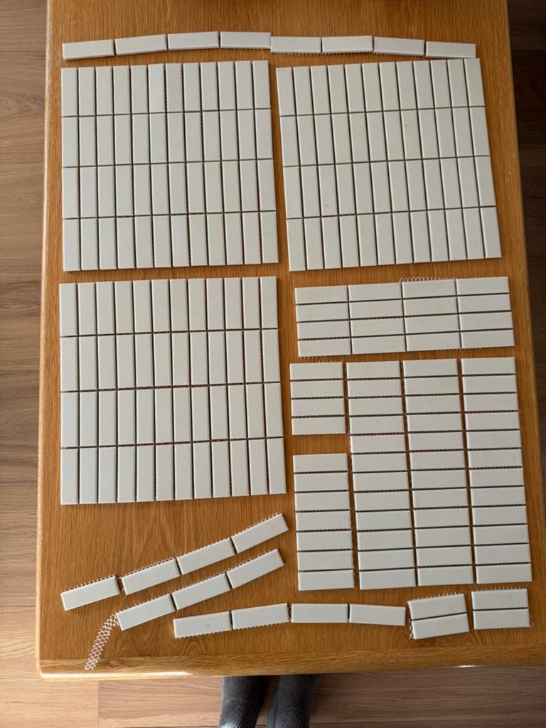 The mosaic factory london mat wit, Doe-het-zelf en Verbouw, Tegels, Ophalen, Zo goed als nieuw, Minder dan 5 m², 20 tot 40 cm