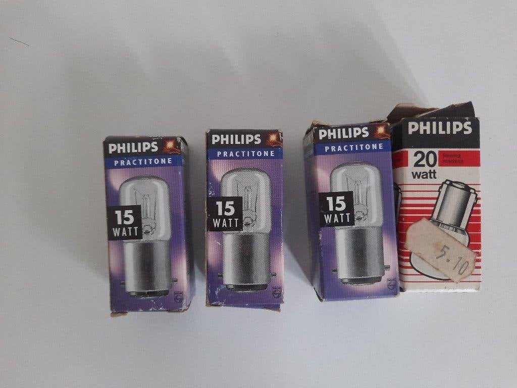 4 x PHILIPS lampje 3 x15W en 1 x 20W nieuw in doos, Philips, Gloeilamp, Nieuw, Overige fittingen