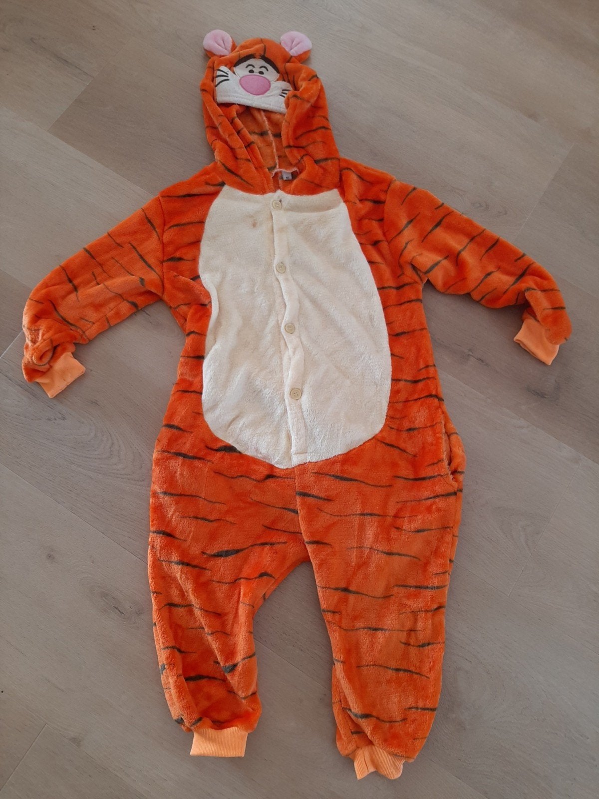 Tijger onesie maat 95 - Leuk voor carnaval of thuis, Ophalen of Verzenden, Gebruikt, Onbekend, Jongen of Meisje
