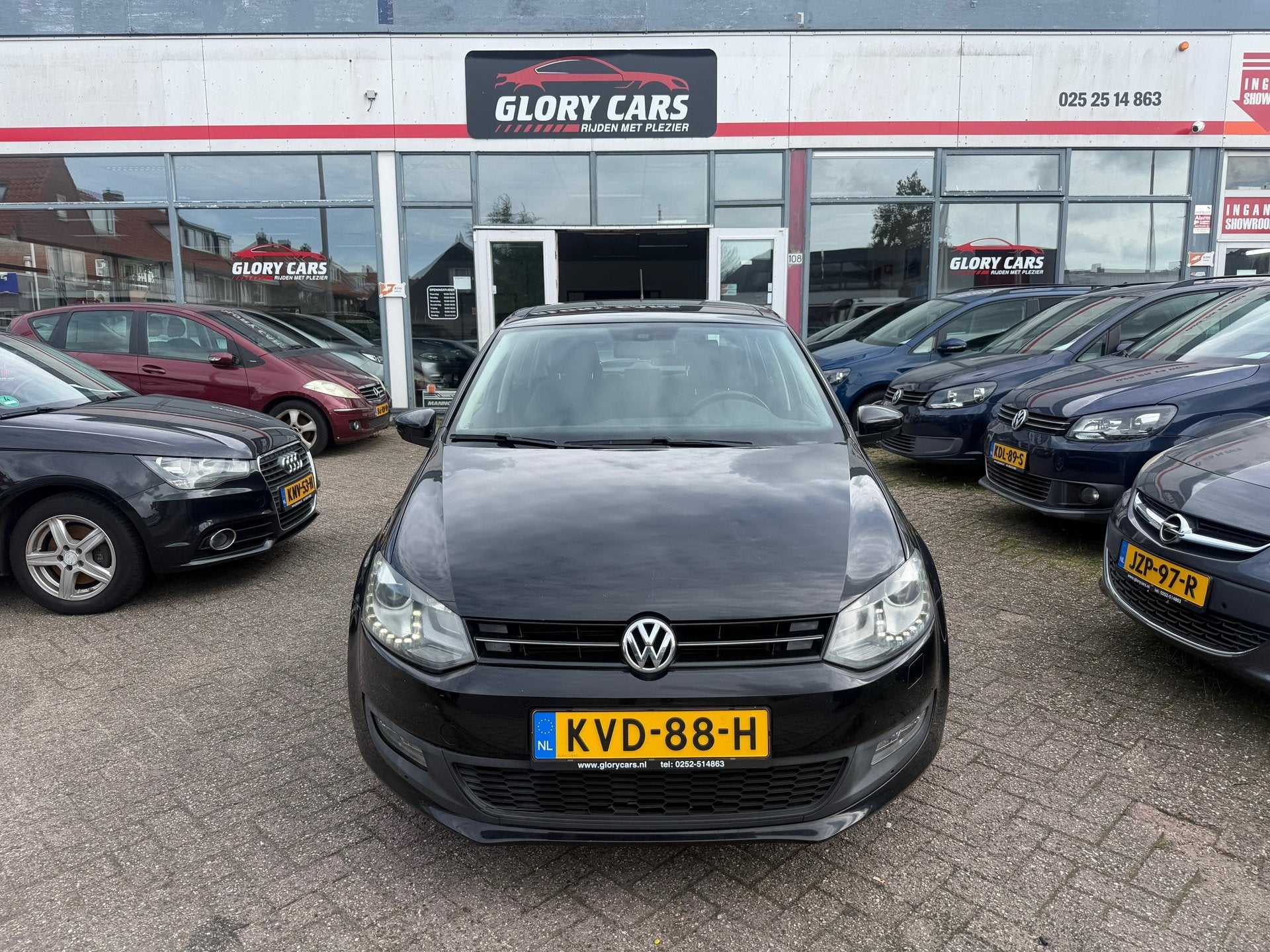 Volkswagen POLO 1.2 TSI Highline DSG AUTOMAAT-PANO-XENON-CRU, Auto's, Euro 5, Stof, Gebruikt, Zwart