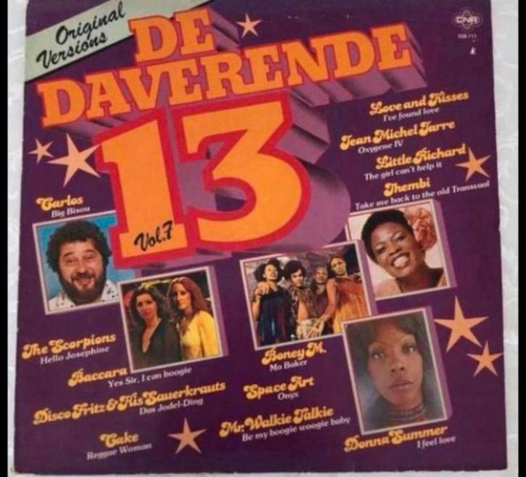 Lp Daverende 13 Vol. 7 geweldige hits!, Ophalen of Verzenden, Zo goed als nieuw, 12 inch, Pop