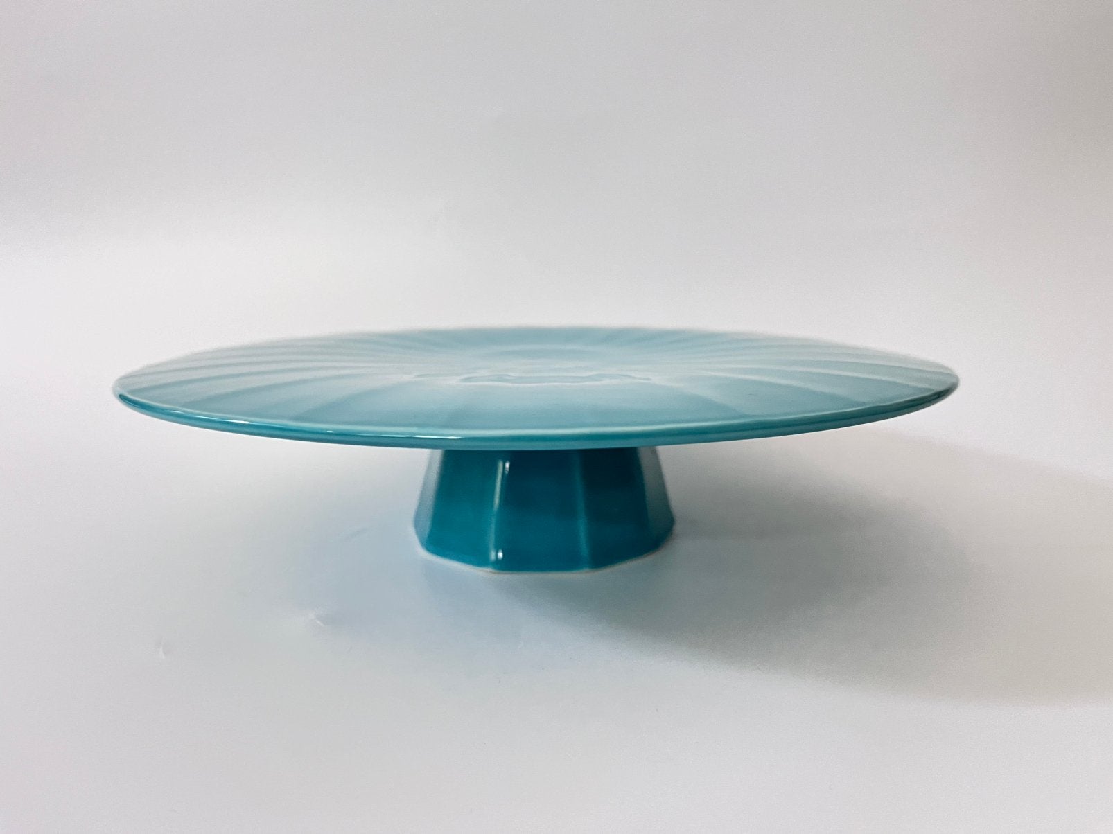 Taartplateau van Fair Trade Original, turquoise, Huis en Inrichting, Keramiek, Ophalen of Verzenden, Overige stijlen, Schaal of Schalen