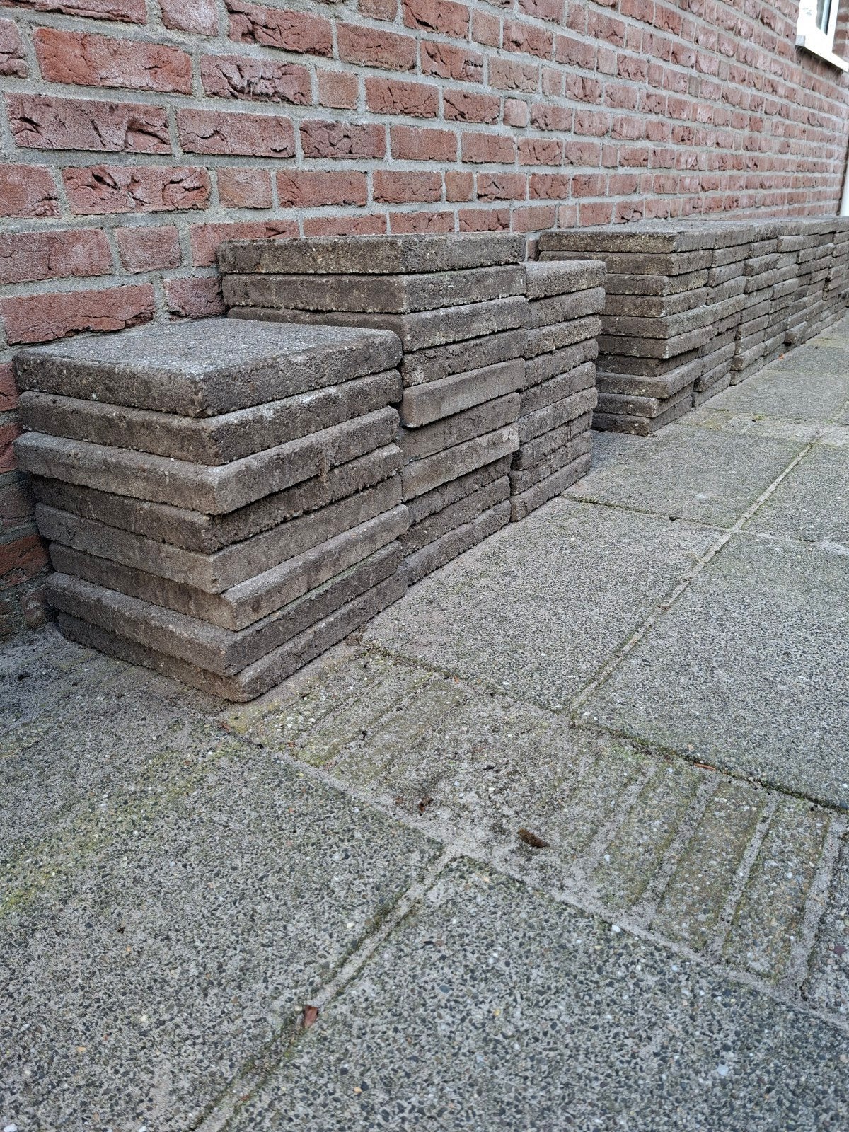 stoeptegels, Tuin en Terras, Tegels en Klinkers, Ophalen, Gebruikt, Beton, Terrastegels