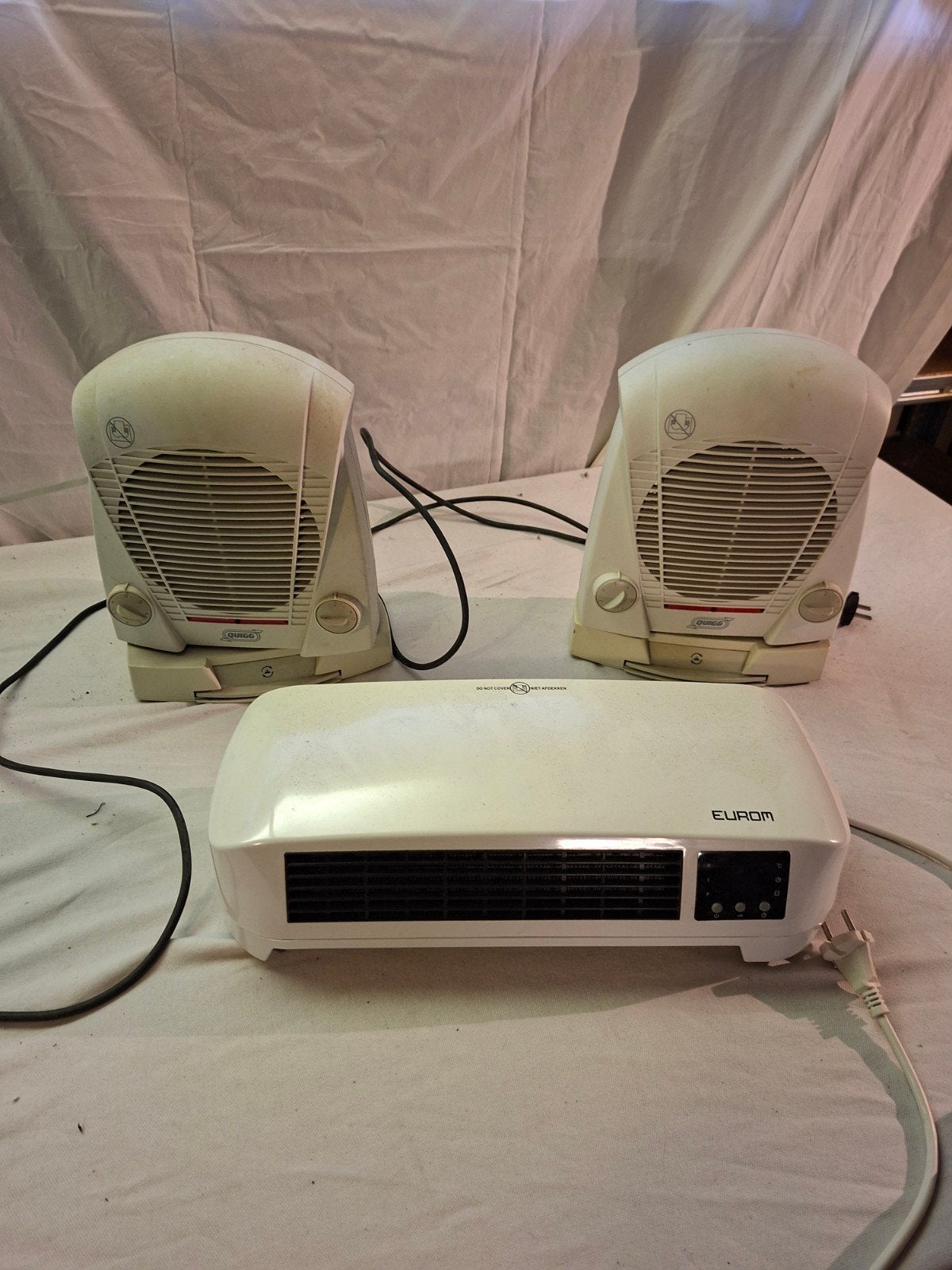 Set van 2 ventilatorkachels en 1 Eurom kachel, Ophalen of Verzenden, Gebruikt, Overige