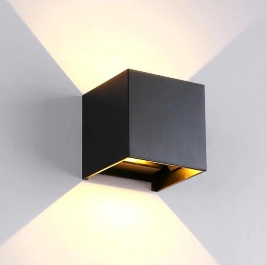 Moderne Kubus Buitenverlichting - Wandlamp Zwart, Kunststof, Minder dan 50 watt, Wandlamp, Nieuw