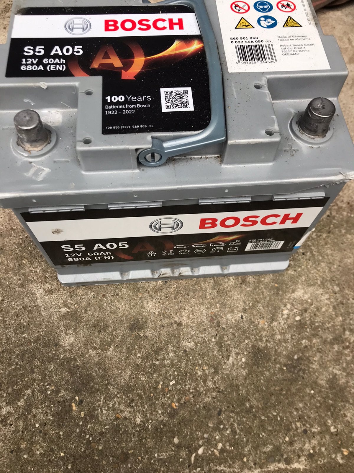 Bosch accu 12v S5 A05 680A 60ah, Ophalen