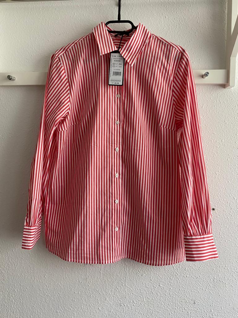 Dames overhemd, Ophalen of Verzenden, Zo goed als nieuw, Maat 38/40 (M), Blauw