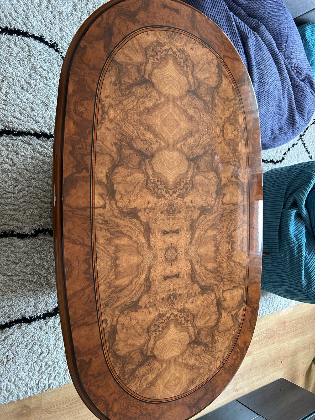 Ovale salontafel, Ophalen, 100 tot 150 cm, 50 tot 100 cm, Zo goed als nieuw