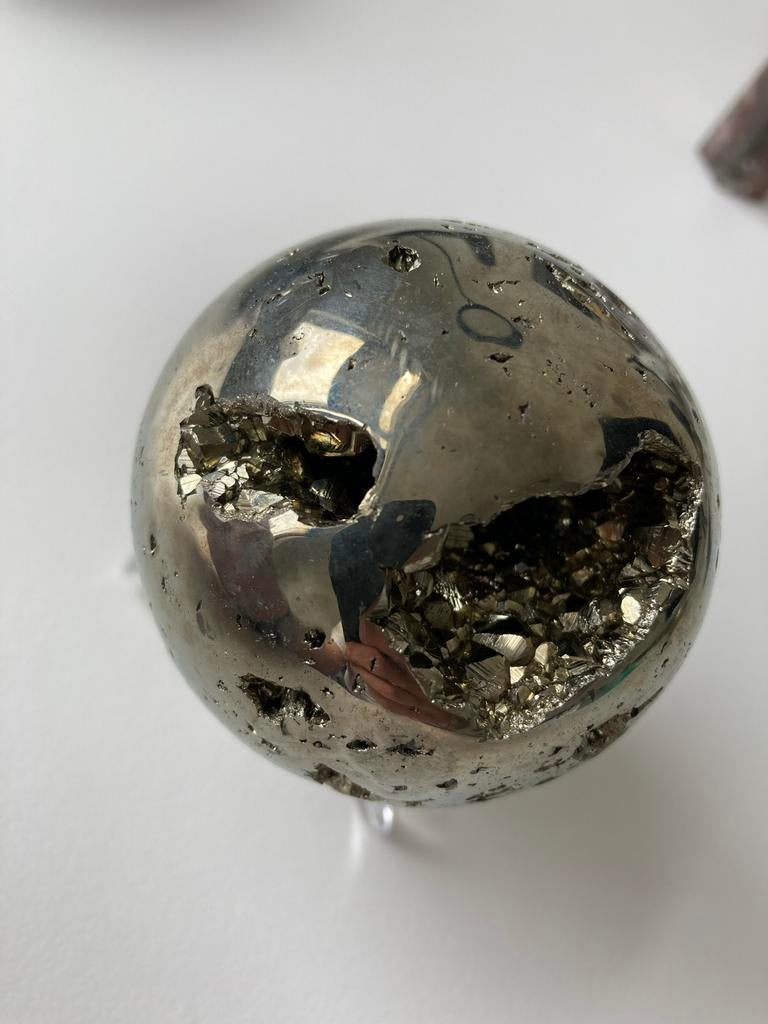 Pyriet Bol Geode, Ophalen of Verzenden, Mineraal