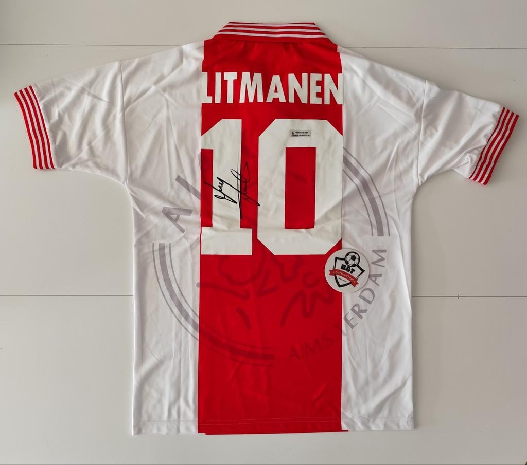 Gesigneerd litmanen Ajax shirt, Verzamelen, Sportartikelen en Voetbal, Shirt, Verzenden, ., Zo goed als nieuw