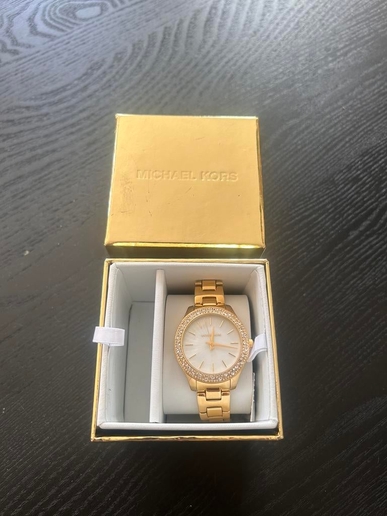 Michael Kors horloge goud kleurig, Ophalen, Zo goed als nieuw, Staal, Overige merken