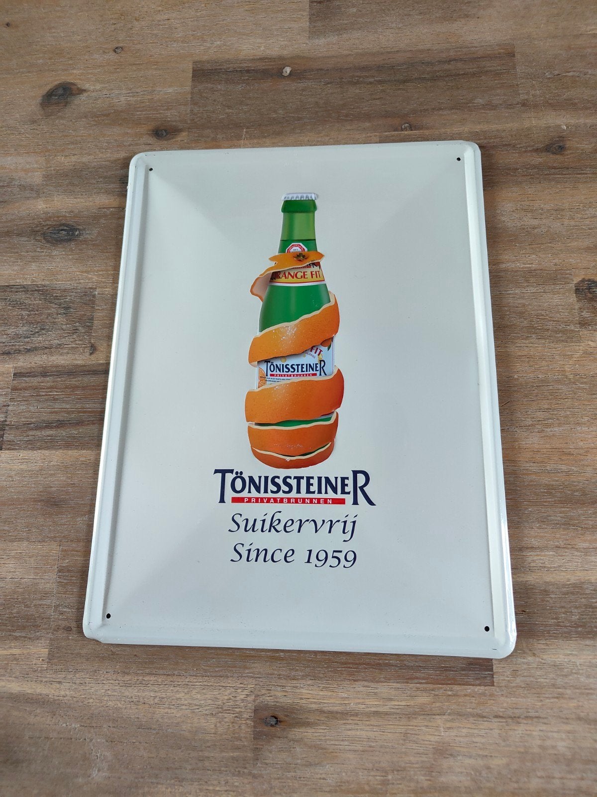Tönissteiner Suikervrij Reclamebord - Vintage Look, Ophalen of Verzenden