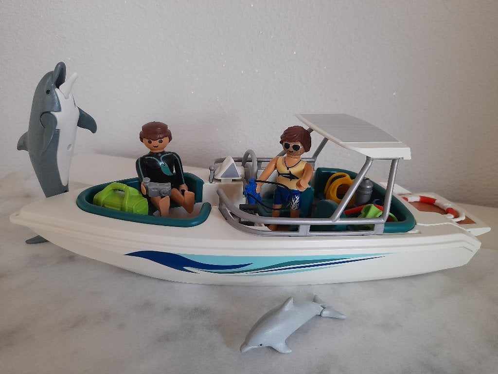 Playmobil speedboot met dolfijnen, Complete set, Nieuw, Boot/Schip, Family fun