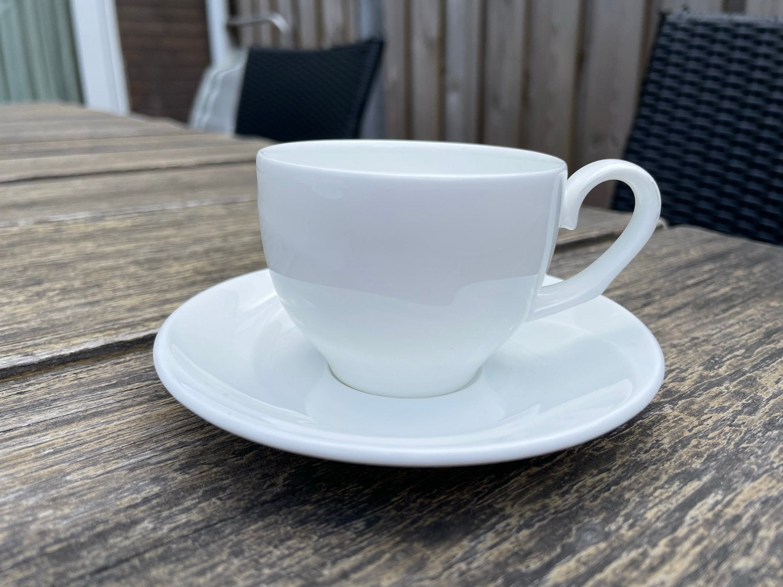 Set van 6 Wedgwood Bone China kopjes en schotels, Ophalen, Klassiek, Zo goed als nieuw, Kop(pen) en/of Schotel(s)