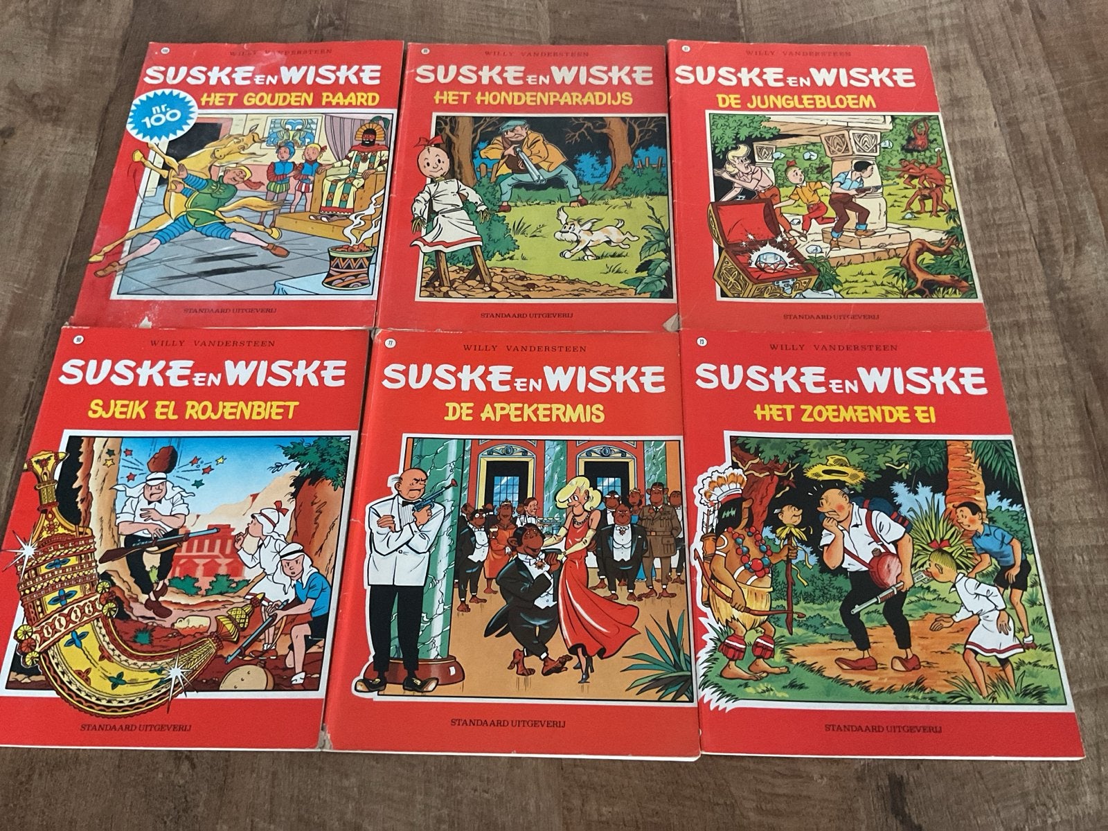 Suske en Wiske - 6 Rode Reeks stripboeken, Meerdere stripboeken, Ophalen, Gelezen