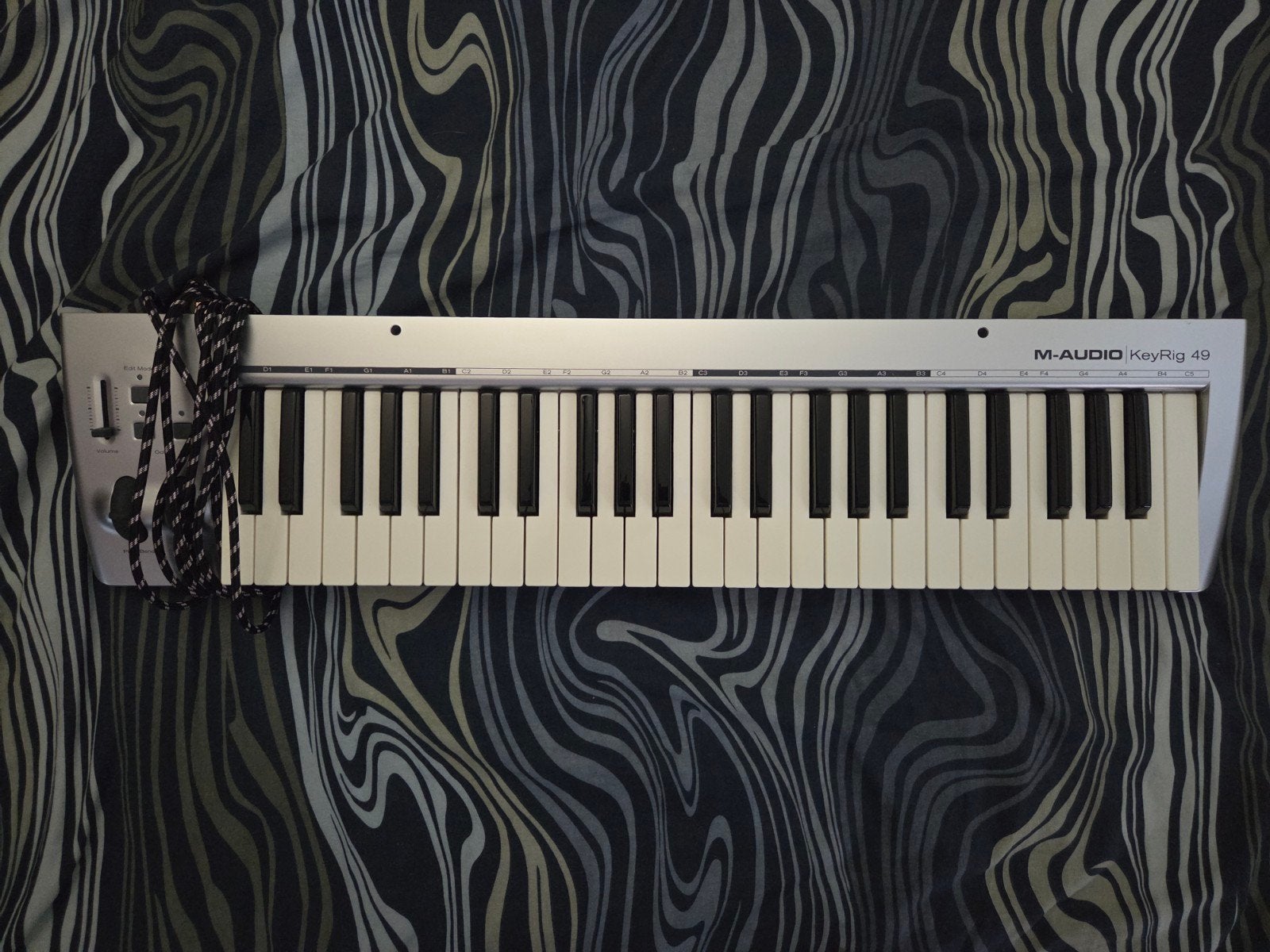 M-AUDIO KeyRig 49 MIDI Keyboard Controller met USB kabel, Gebruikt, Midi-aansluiting, Ophalen, 49 toetsen